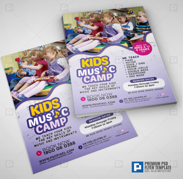 Child Music Lesson Services Flyer