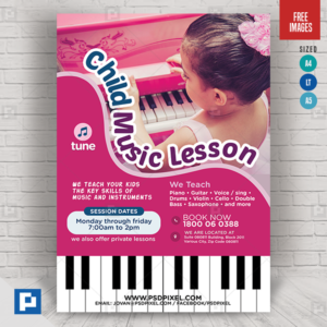 Children Music Tutorial Flyer