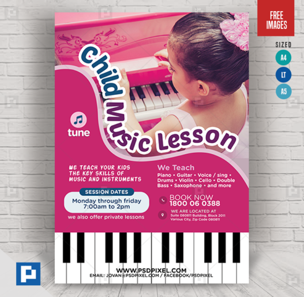 Children Music Tutorial Flyer