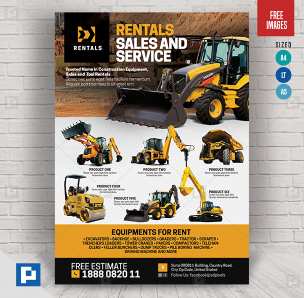 Construction Rentals Flyer