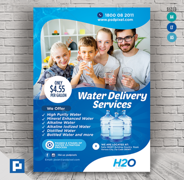 Drinking Water Delivery Flyer