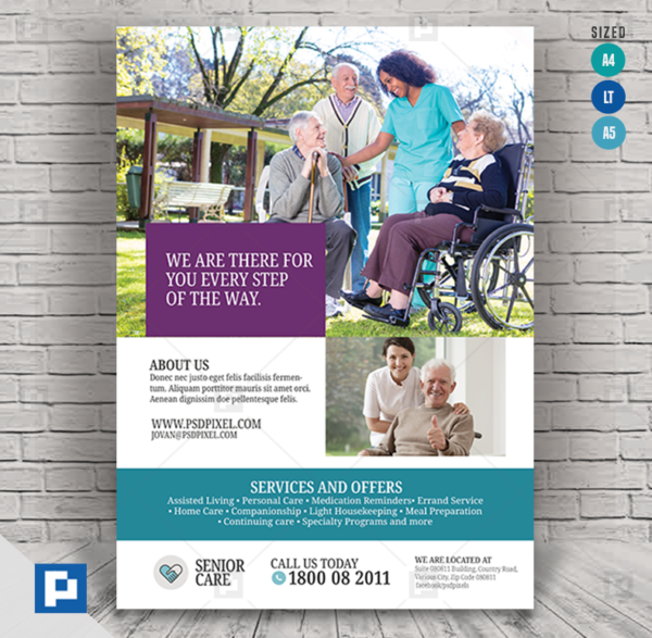 Elderly Home Care Services Flyer