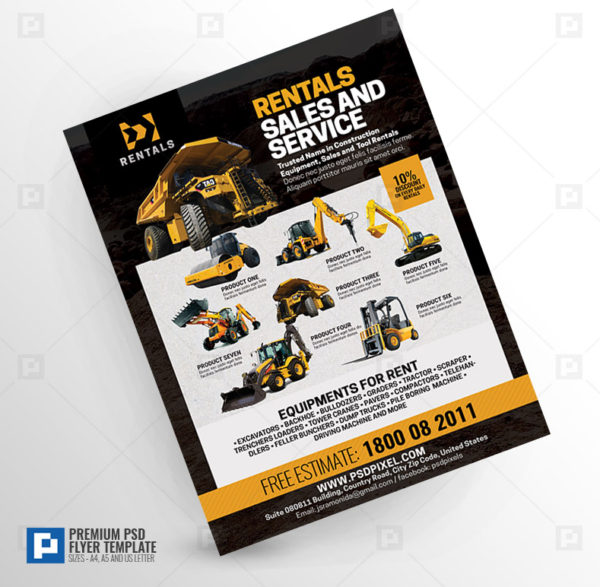 Equipment Rentals Company Flyer