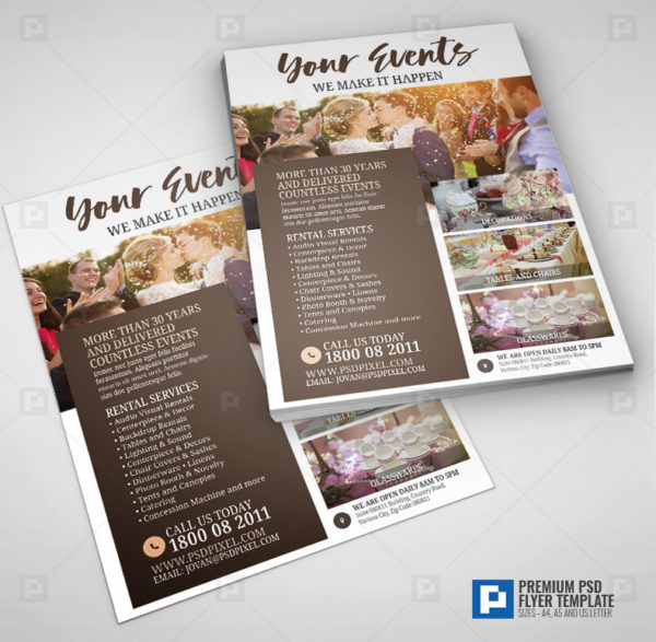 Events and Rentals Company Flyer