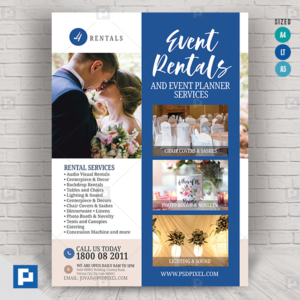 Events and Wedding Rentals Flyer