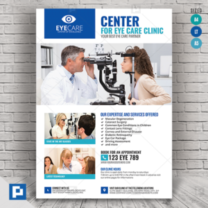 Eye care ophthamology center flyer