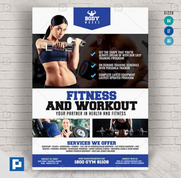 Fitness and Workout Center Flyer