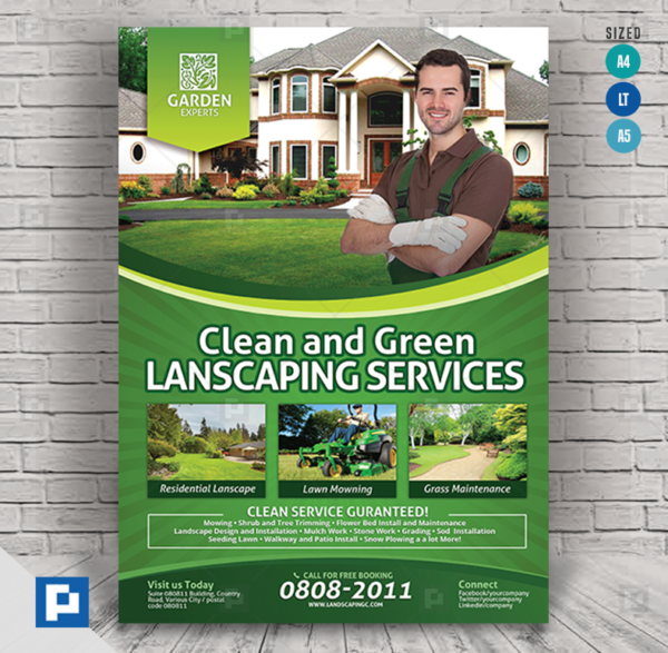 Garden Cleaning Mowing Flyer