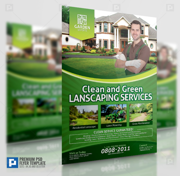 Garden Cleaning Mowing Flyer