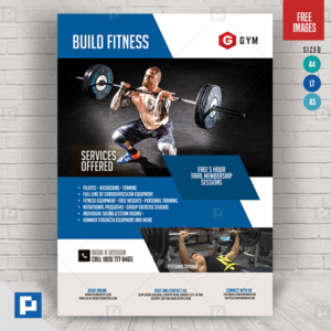 Gym and Body Fitness Flyer_Blue