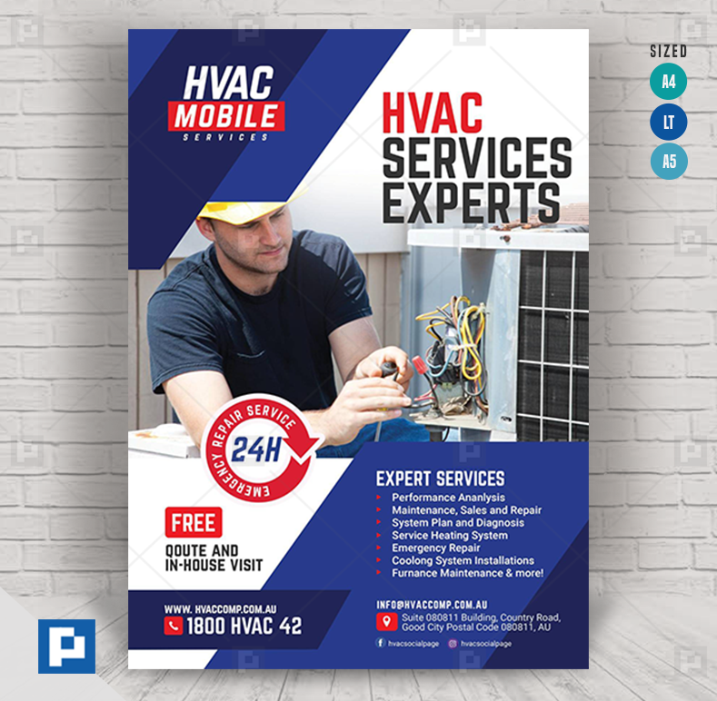 HVAC Ad Flyer - PSDPixel