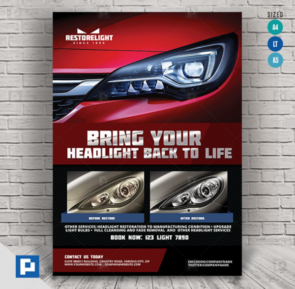 Headlight Restoration Flyer