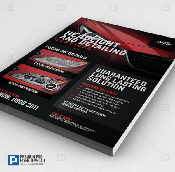 Headlight Restoration Promotional Flyer