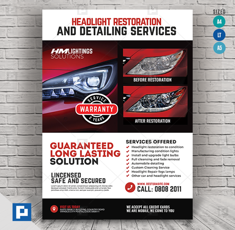 Headlight Restoration Services  Headlight restoration, Headlight  restoration service, Restoration services