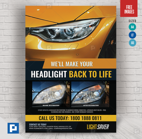 Headlight Restore and Repair Flyer