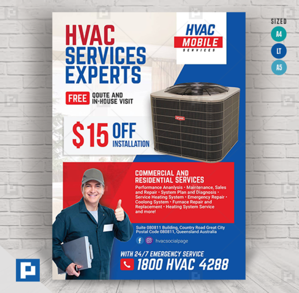 Heating and Cooling HVAC Flyer