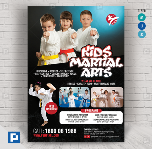 Kids Martial Arts Class Flyer