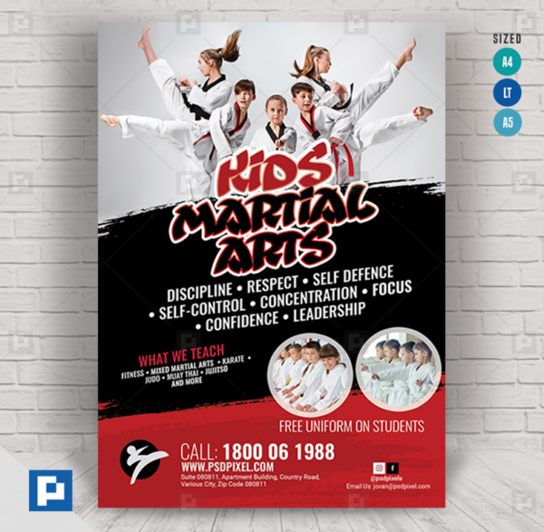 Kids Martial Arts Lesson Flyer