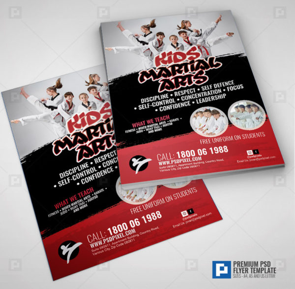 Kids Martial Arts Lesson Flyer