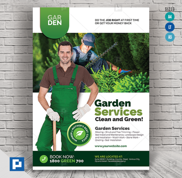 Landscaping and Gardening Services Flyer.