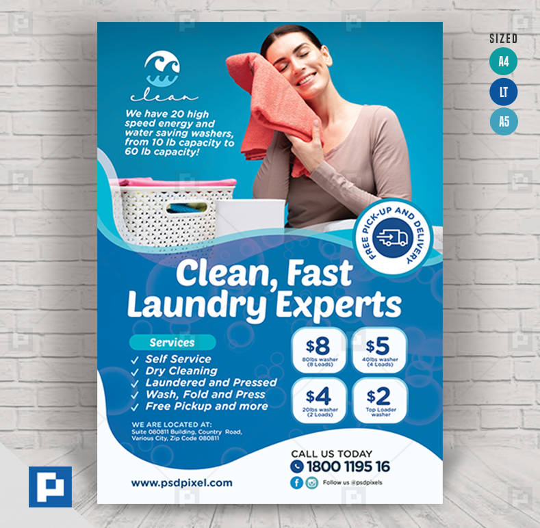 Laundry Flyers Templates