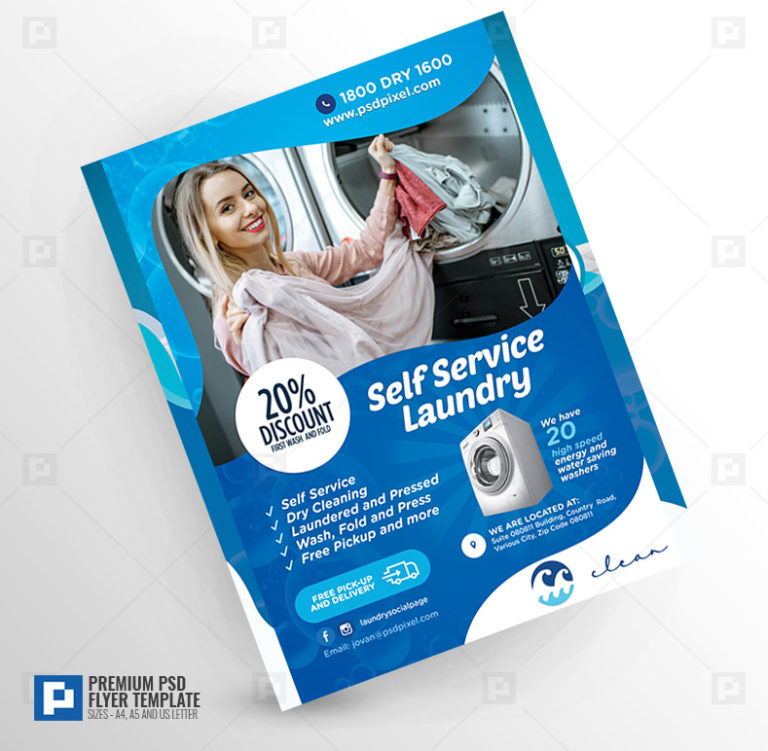 Ironing Service Flyer Template