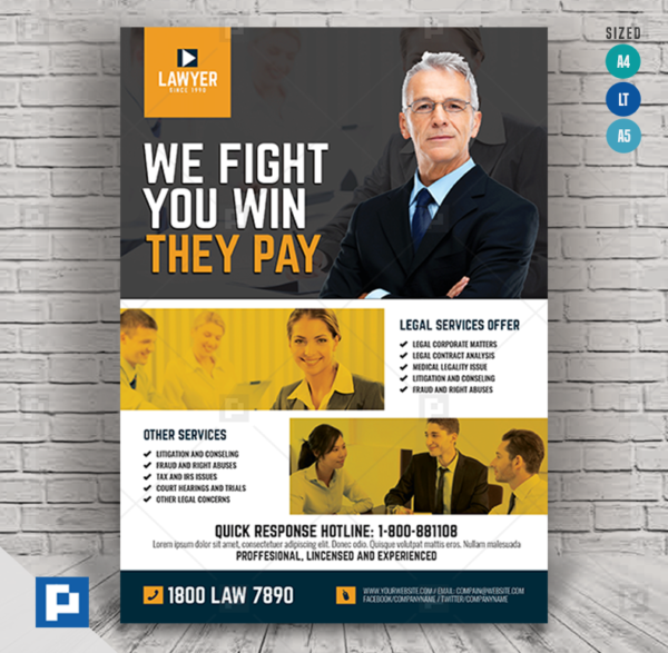 Law Firm and Law Office Flyer