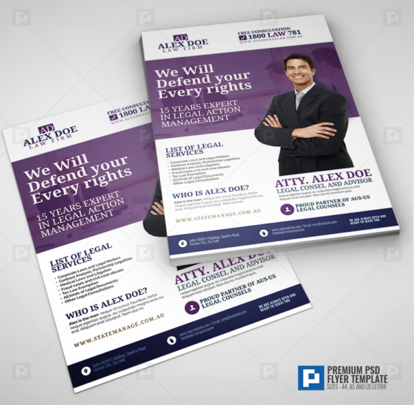 Law Firm and Legal Services Flyer