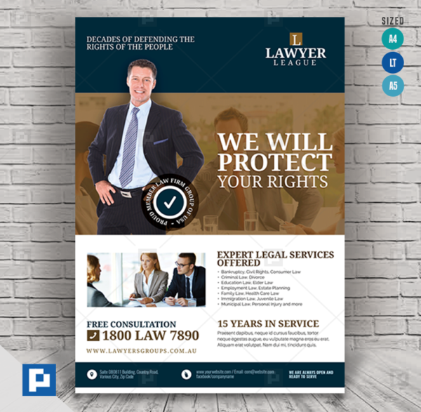 Law and Legal Counsel Flyer