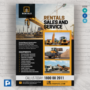 Machine and Equipment Rentals Flyer