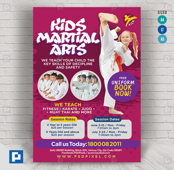 Martial Arts Class Flyer