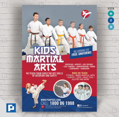 Martial Arts Tutorial Flyer 409x400 
