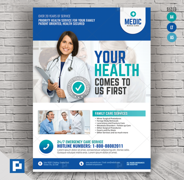 Medical Center and Clinic Promotional Flyer