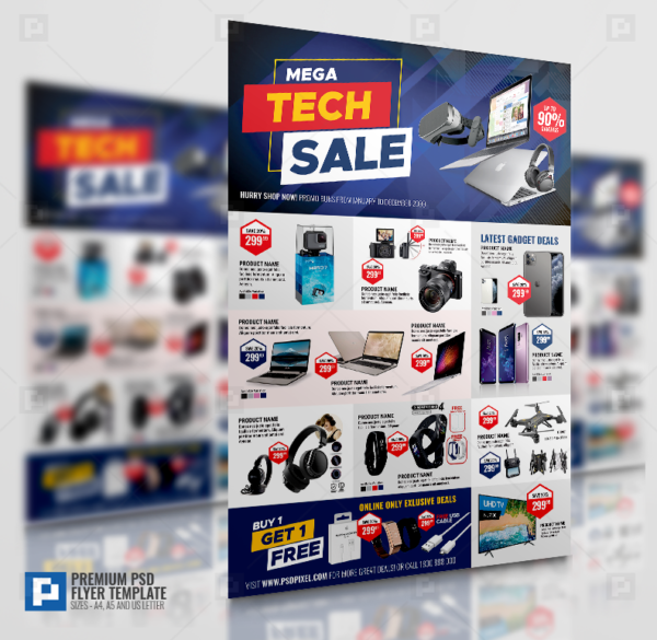 Multipurpose Tech Mega Sale Flyer