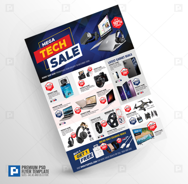 Multipurpose Tech Mega Sale Flyer