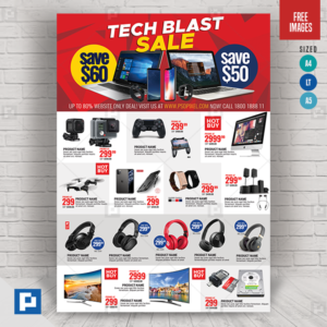 Multipurpose Tech and Holiday Sale Flyer