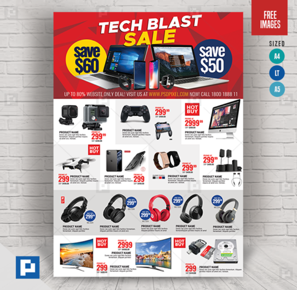 Multipurpose Tech and Holiday Sale Flyer