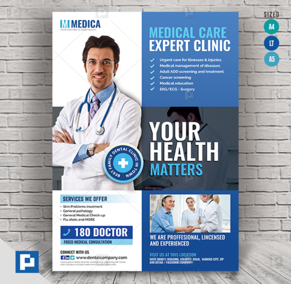 Outpatient Clinic and Medical Care Flyer