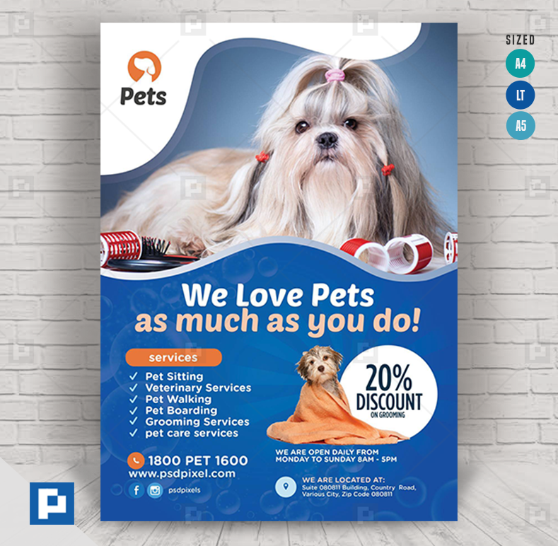 pet sitting flyers