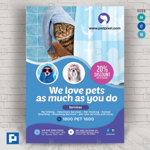 Pet Care Boarding and Training Flyer