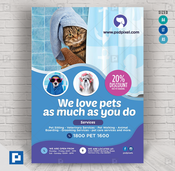 Pet Care Boarding and Training Flyer