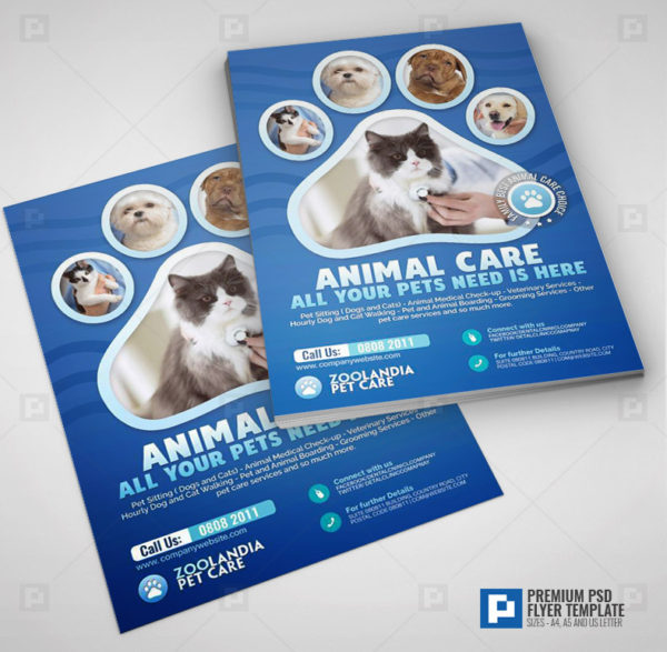 Pet Care Shop and Clinic Flyer