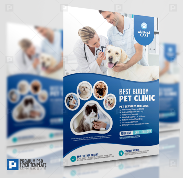 Pet Care and Clinic Flyer