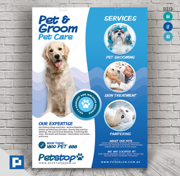 Pet Care and Grooming Services Flyer