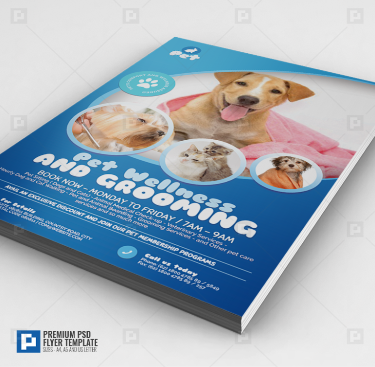 Pet Grooming Promotional Flyer PSDPixel