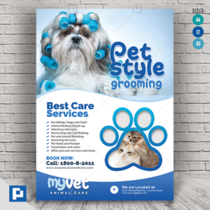 Pet Grooming and Veterinary Services Flyer