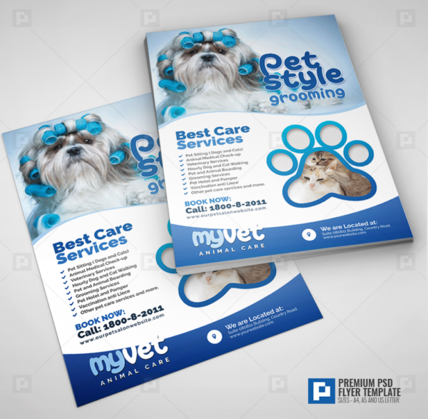 Pet Grooming and Veterinary Services Flyer