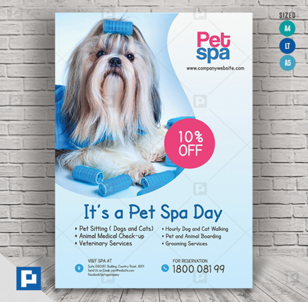 Pet Spa and Grooming Center Flyer