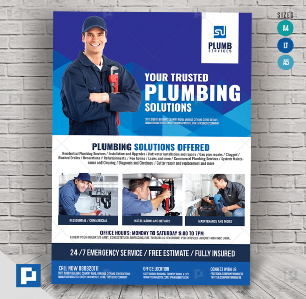 Plumbing Services Center Flyer