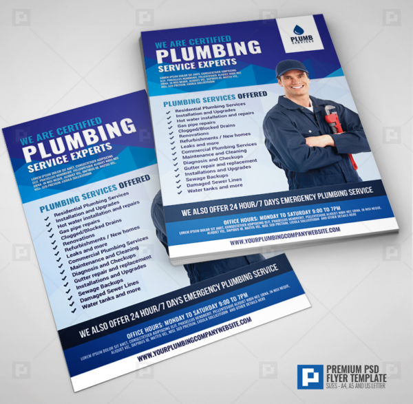 Plumbing Services Promotional Flyer